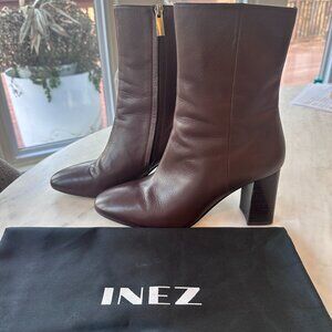 INEZ Ariel Mid-Calf Boot in walnut, size 9.5 ~ pre-owned!